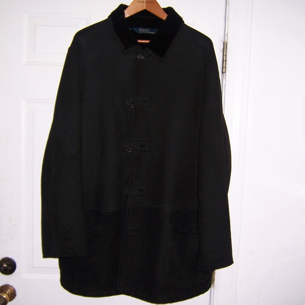 RALPH LAUREN POLO SHEEPSKIN SHEARLING LEATHER COAT